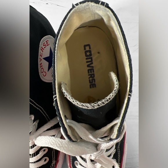 Converse Chuck Taylor All Star Hidden Heel Wedge, Women’s, Black/White, 8.5 - Picture 6 of 9